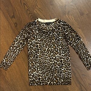J. Crew : 100% Merino Wool Cheetah Animal Print Sweater Size XS